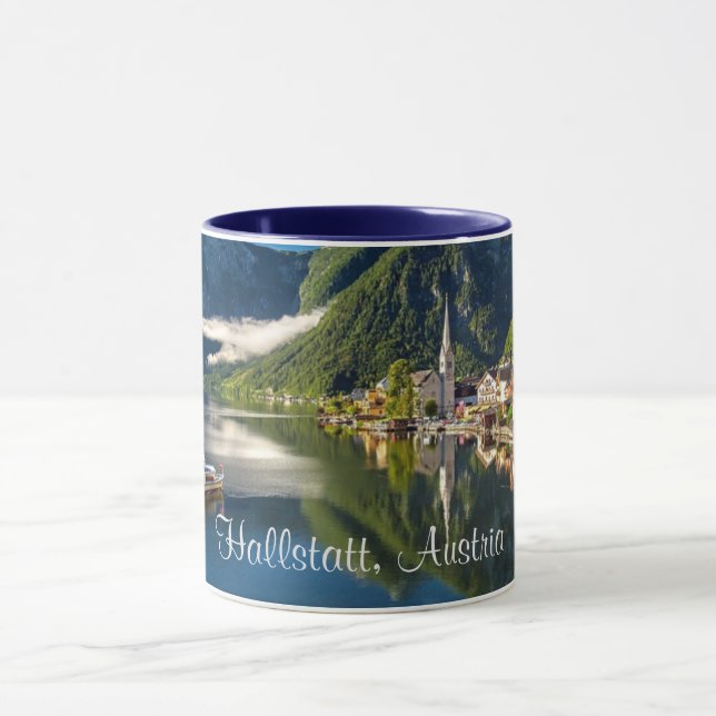 Hallstatt, Austria scenic photograph Mug (Center)