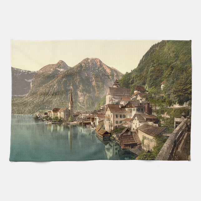 Hallstatt, Austria Tea Towel (Horizontal)