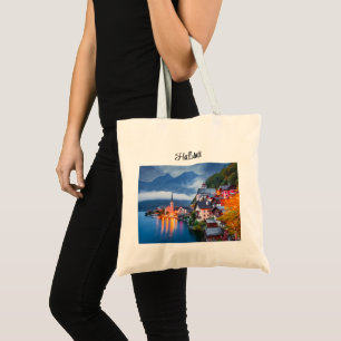 Hallstatt night scene, Austria Tote Bag