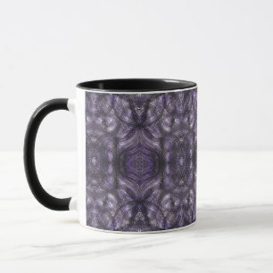 Hallways Dark Purple Abstract Watercolor Art Mug
