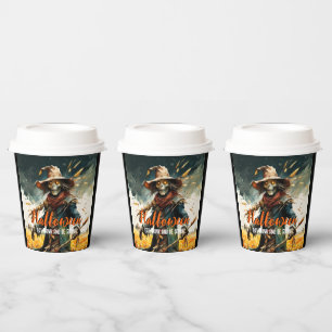 Hallween Eat Drink and Be Scary Scarecrow Paper Cups
