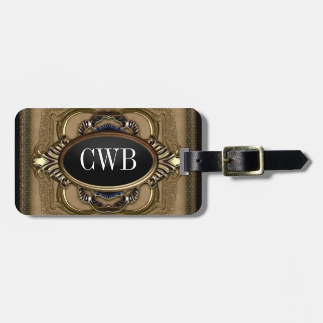 Halmorte Manor Monogram Luggage Tag (Front Horizontal)