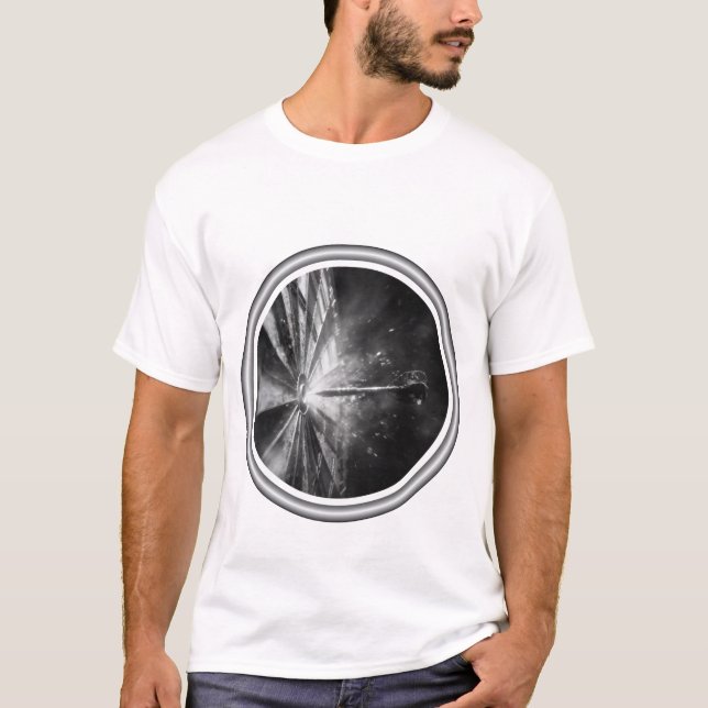 Halo Black and White Impact Target Dart Design T-Shirt (Front)