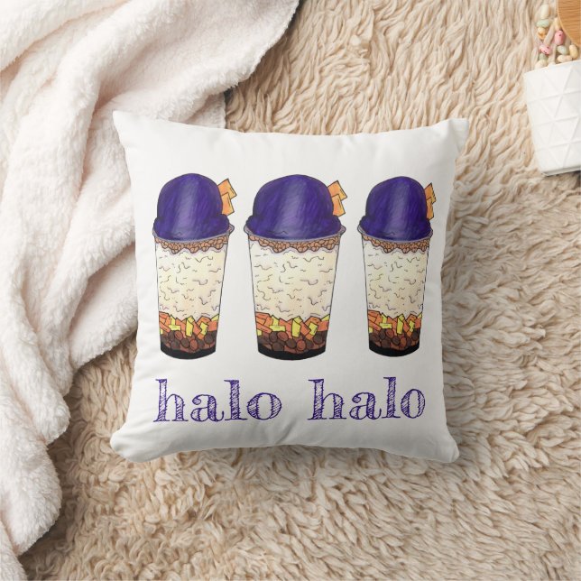 Halo-Halo (Haluhalo) Filipino Hawaiian Shave Ice Cushion (Blanket)