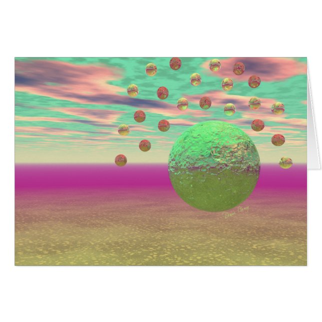 Halo of Moons, Abstract Colourful Cosmos (Front Horizontal)
