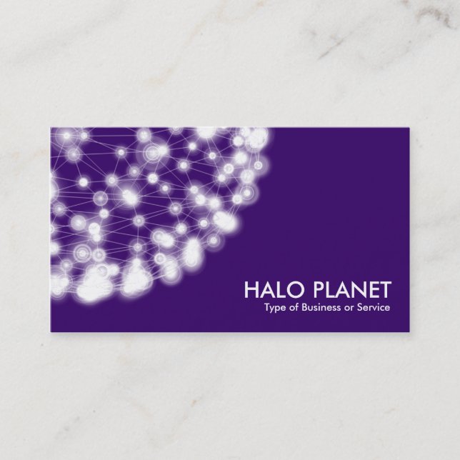 Halo Planet - Deep Purple Business Card (Front)