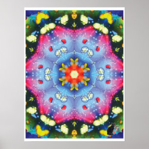 Halogen Kinetic Collage Kaleidoscope Poster