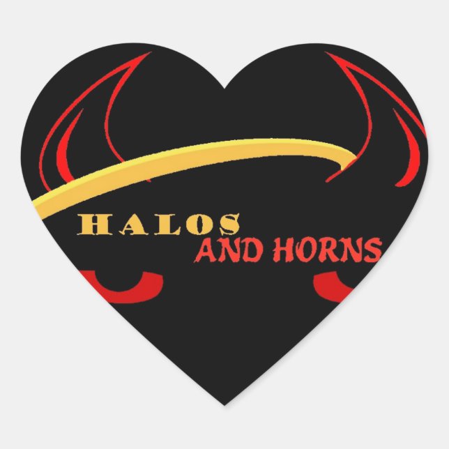 Halos and Horns Guild Itmes Heart Sticker (Front)