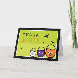 Haloween "Candy Pails"  Thank You Card