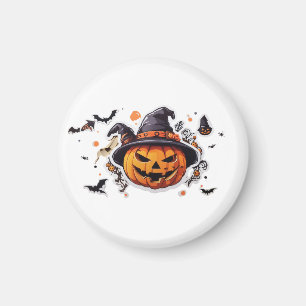 Haloween Pumpkin Head Sticker Transparent Magnet