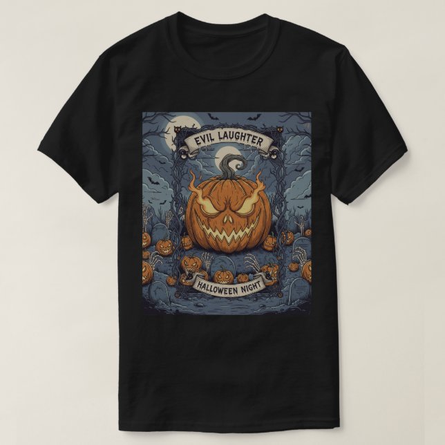 Haloween Pumpkin T-Shirt (Design Front)