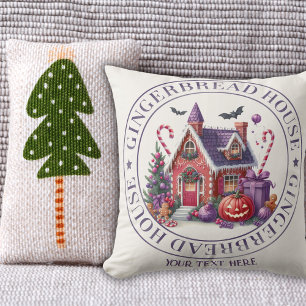 Halowmas Gingerbread House I Christmas Halloween  Cushion