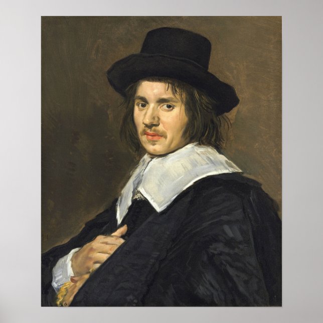 Hals - Portrait Of A Man In A New Hat Poster (Front)
