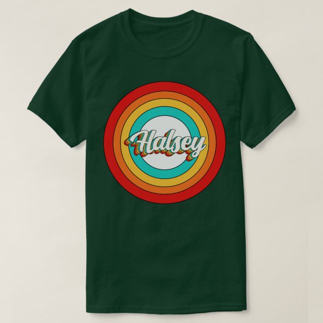 Halsey Name Shirt Vintage Halsey Circle (Design Front)