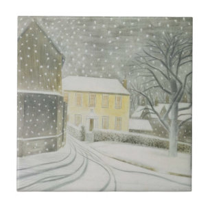 Halstead Road in Snow (by Eric Ravilious) Tile