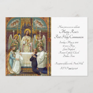 Halt in Awe First Communion Invitation