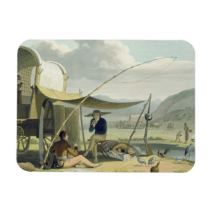 Halt of a Boor's Family, plate 17 from 'African Sc Magnet
