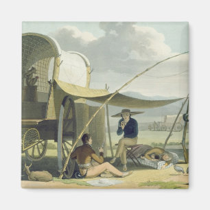 Halt of a Boor's Family, plate 17 from 'African Sc Magnet