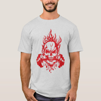 haltere_musculation_tete_mort_flamme_sang_goutte_s T-Shirt