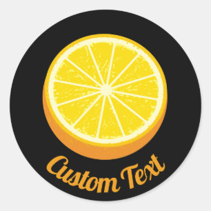 Halve Orange Classic Round Sticker