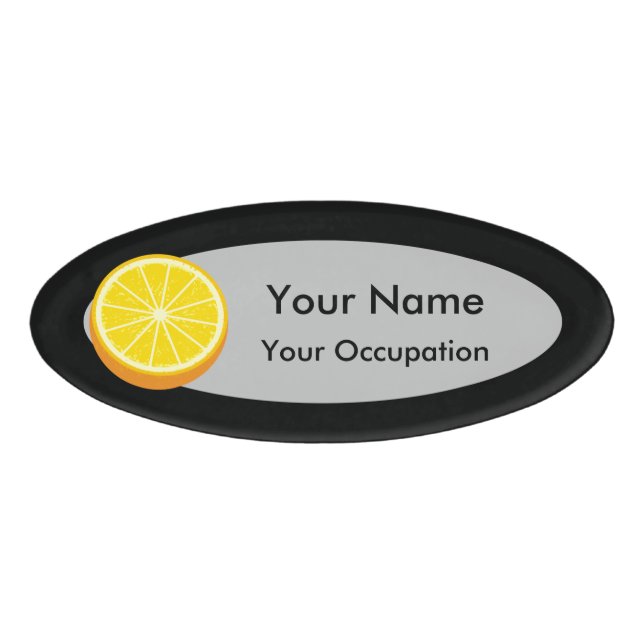 Halve Orange Name Tag (Front)