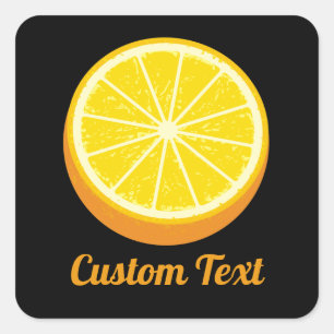 Halve Orange Square Sticker