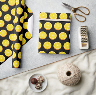 Halve Orange Wrapping Paper