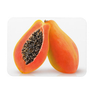 Halved papaya magnet