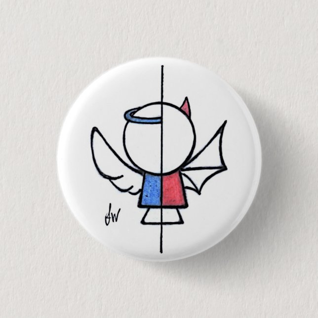 Halves 3 Cm Round Badge (Front)