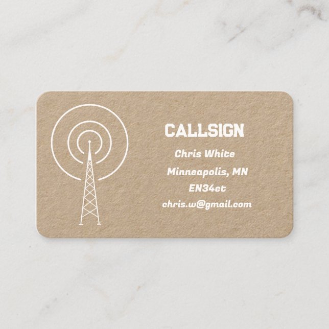 Ham Amateur Radio Business Card (Front)