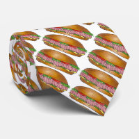Ham and Cheese Hoagie Sub Grinder Sandwich Tie