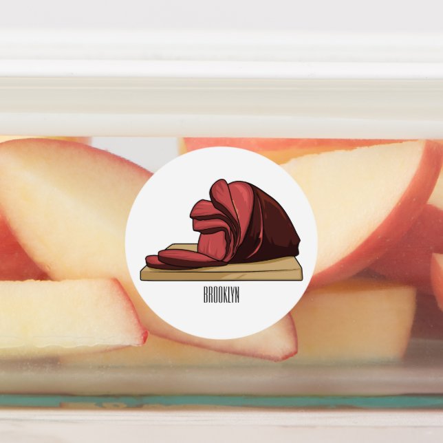 Ham cartoon illustration  (Affixed)