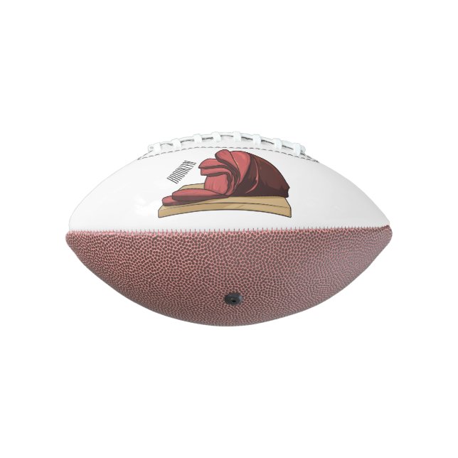 Ham cartoon illustration  football (Rotated 270)