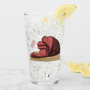 Ham cartoon illustration glass
