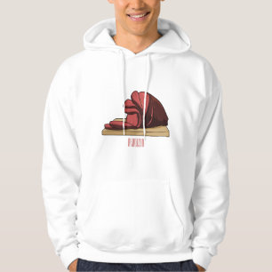 Ham cartoon illustration  hoodie