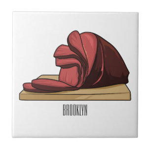 Ham cartoon illustration tile