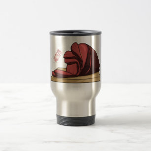 Ham cartoon illustration travel mug