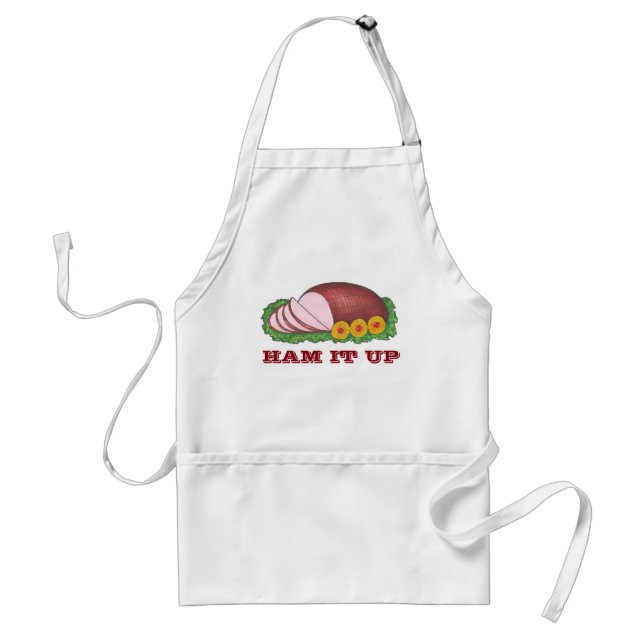 HAM IT UP Holiday Ham Christmas Easter Dinner Meat Standard Apron (Front)