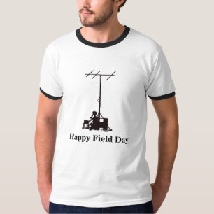 Ham Operator Outdoor Silhouette Field Day  T-Shirt