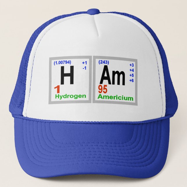 HAM Periodic Chemical Elements Trucker Cap (Front)