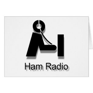 Ham Radio 3-D PlainLogo Blank Cards to Customise