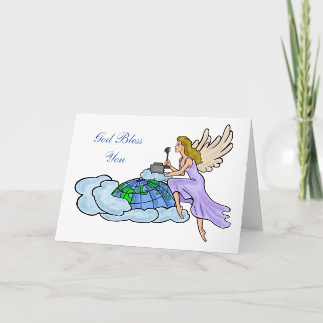 Ham Radio Angel Christmas Card  Customise It! (Front)