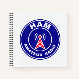 HAM Radio Call Sign Amateur Operator Emblem Notebook