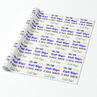 Ham Radio Call Sign Gift Wrap  Customise It!