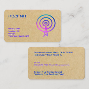 📻 Ham Radio Callsign Business Card