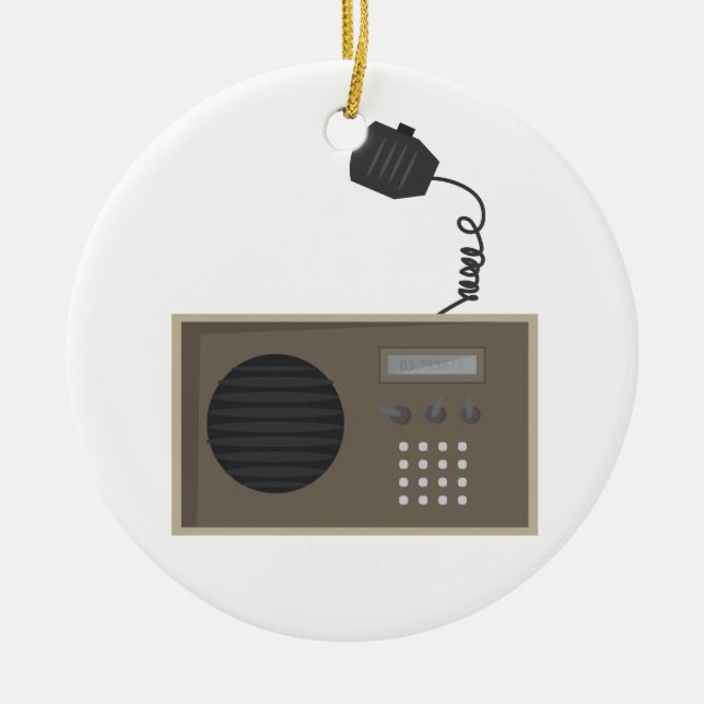 Ham Radio Ceramic Tree Decoration (Front)