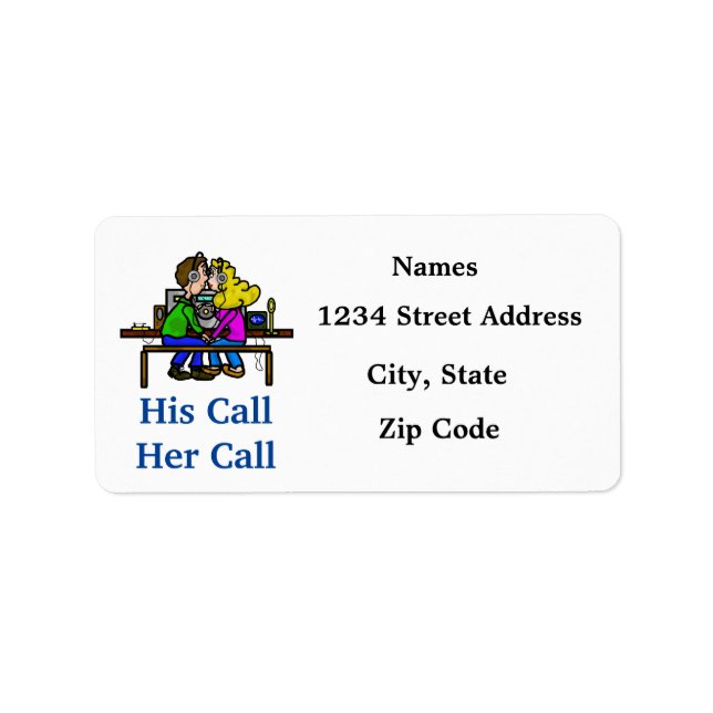Ham Radio Couple Address Labels (Front)