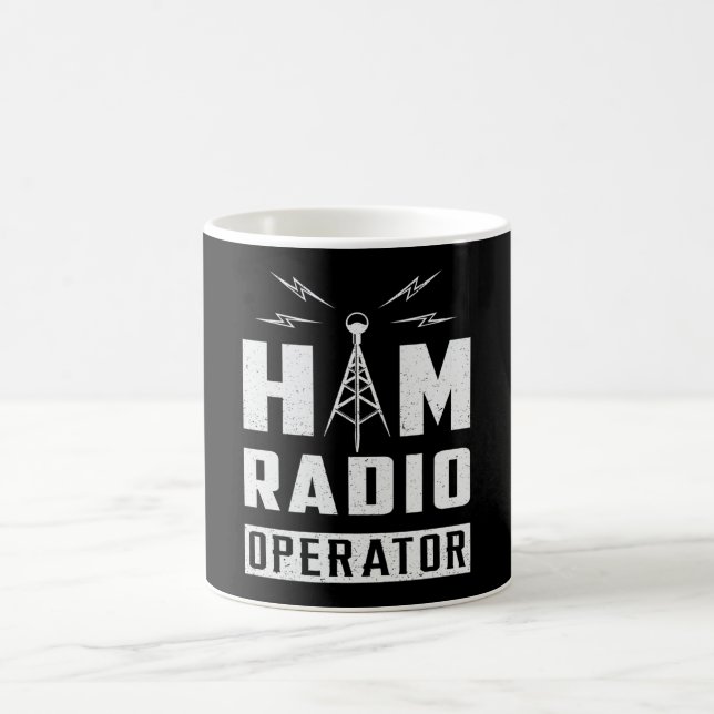 HAM Radio Frequency Operator Antenna Amateur Gift Coffee Mug (Center)