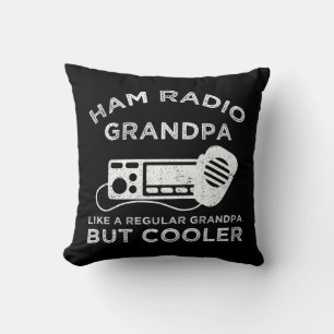Ham Radio Grandpa Like Regular Grandpa But Cooler Cushion