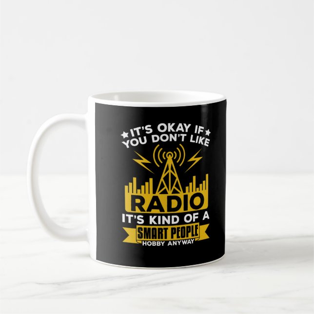Ham Radio Hobby Funny Radio Operator Coffee Mug (Left)